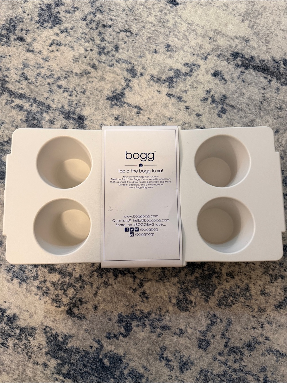 BOGG Bag White Silicone Cup Holder Insert